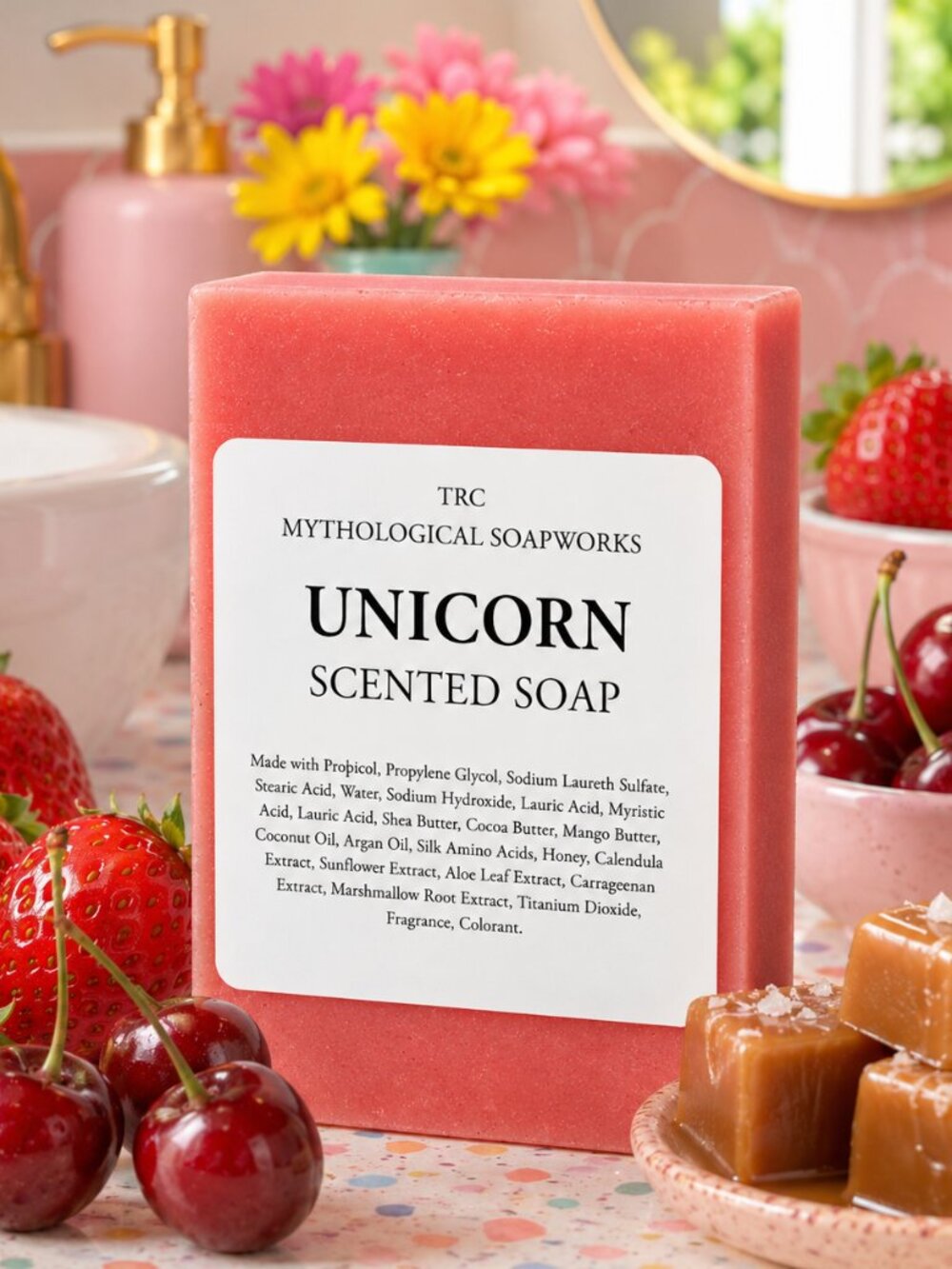 UNICORN Candied Fruit Scented Artisan Soap.